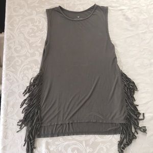 American Eagle fringe shirt